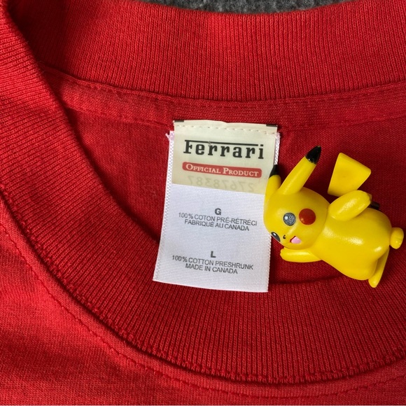 Ferrari Official Shell V- Power Red T-Shirt Men’s Size Large - Picture 7 of 8